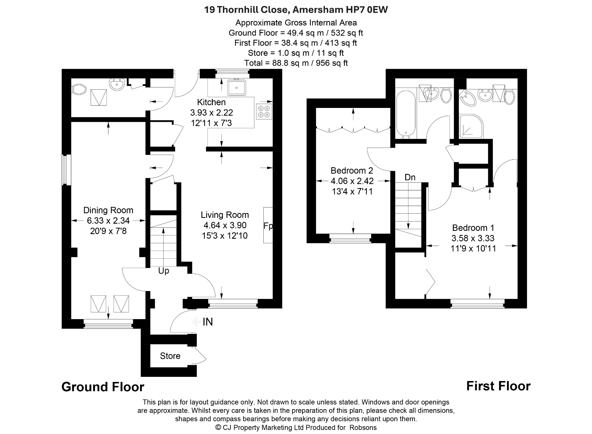 19 Thornhill Close, Amersham floorplan