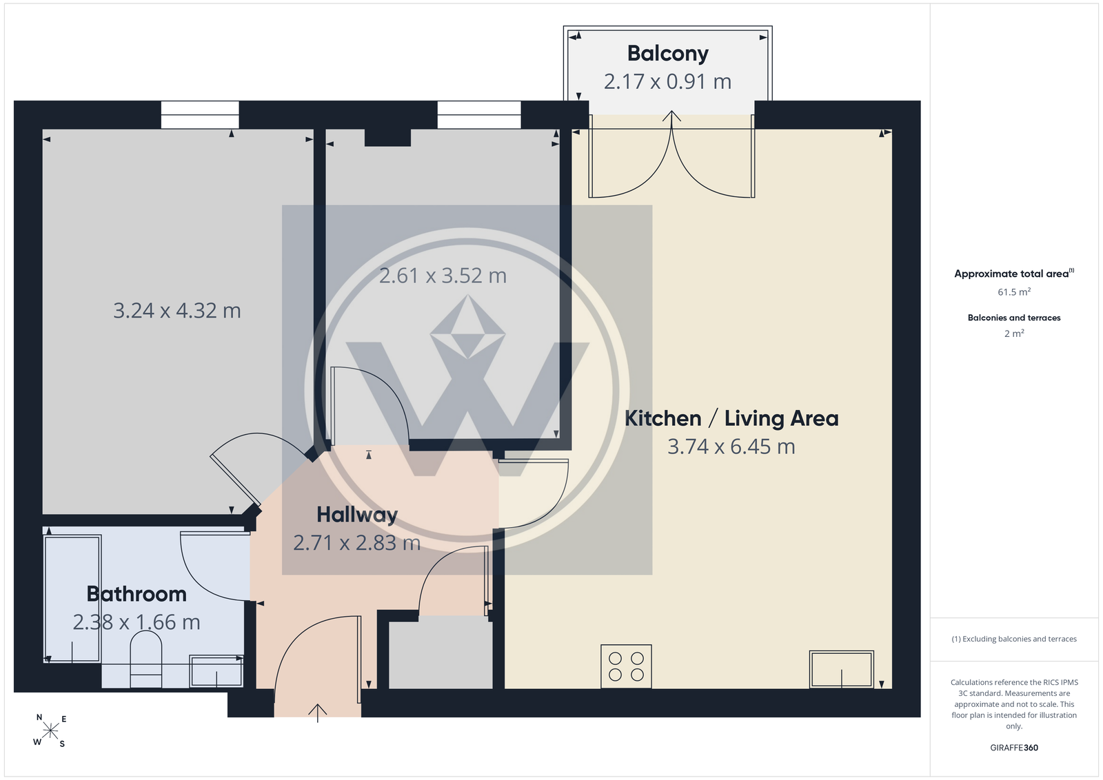 Apartment 706 Fresh, 138 Chapel Street, Salford floorplan