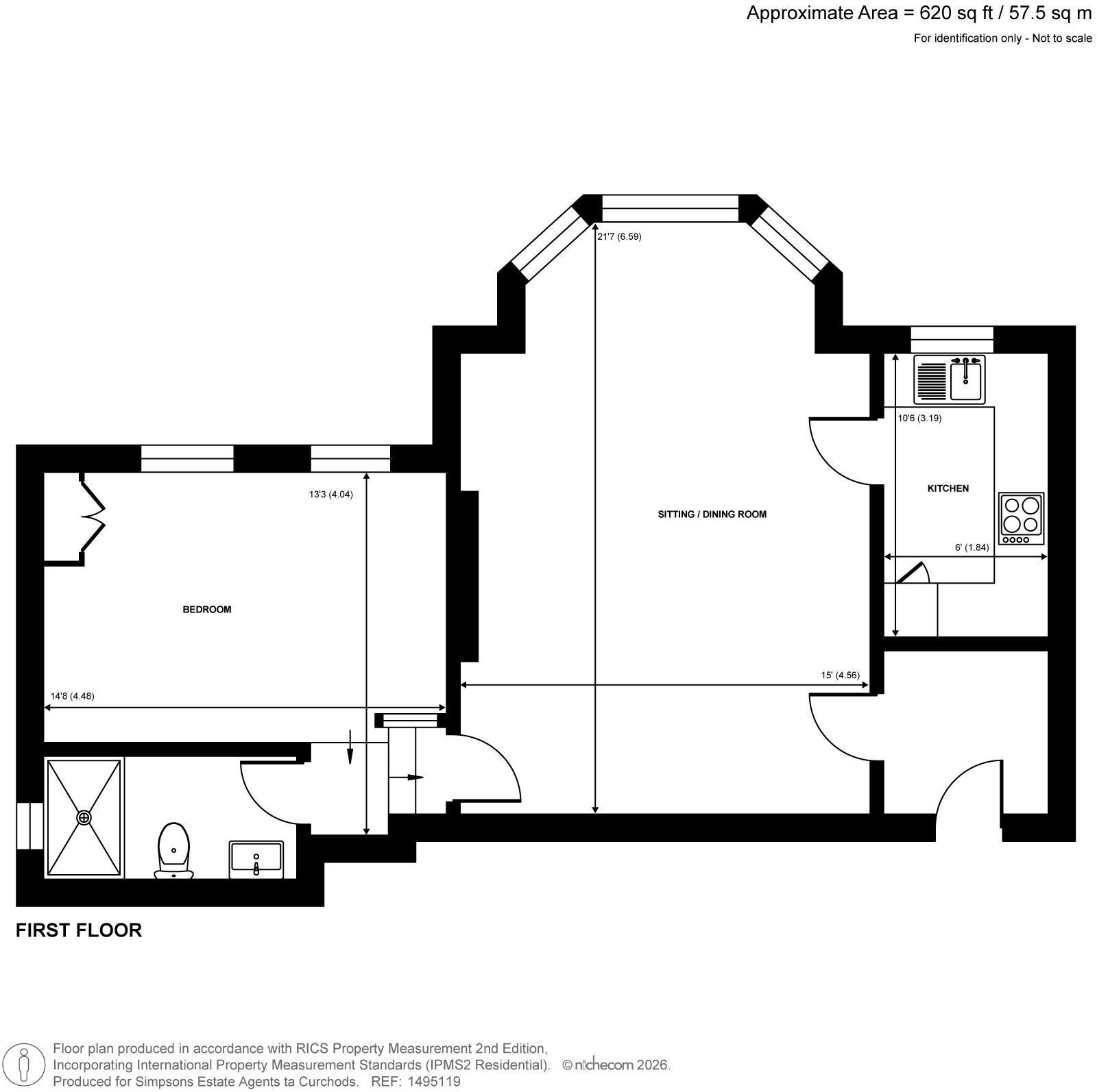 Flat 7, Stoke Grange, 23, Clandon Road, Guildford floorplan