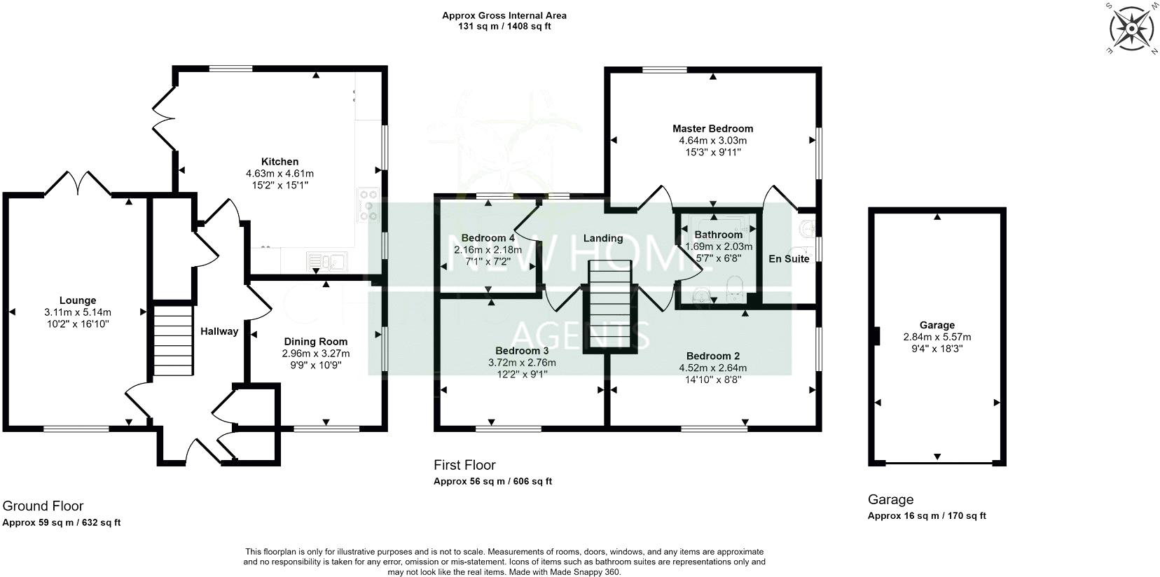 41, Sunset Way, Evesham floorplan