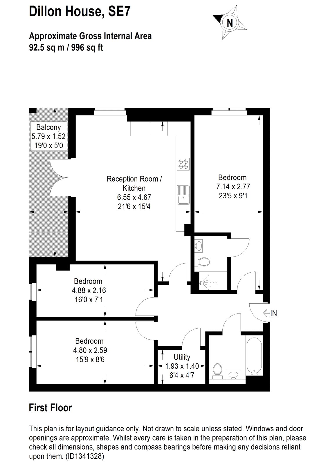 Flat 104, Dillon House, Bowen Drive floorplan