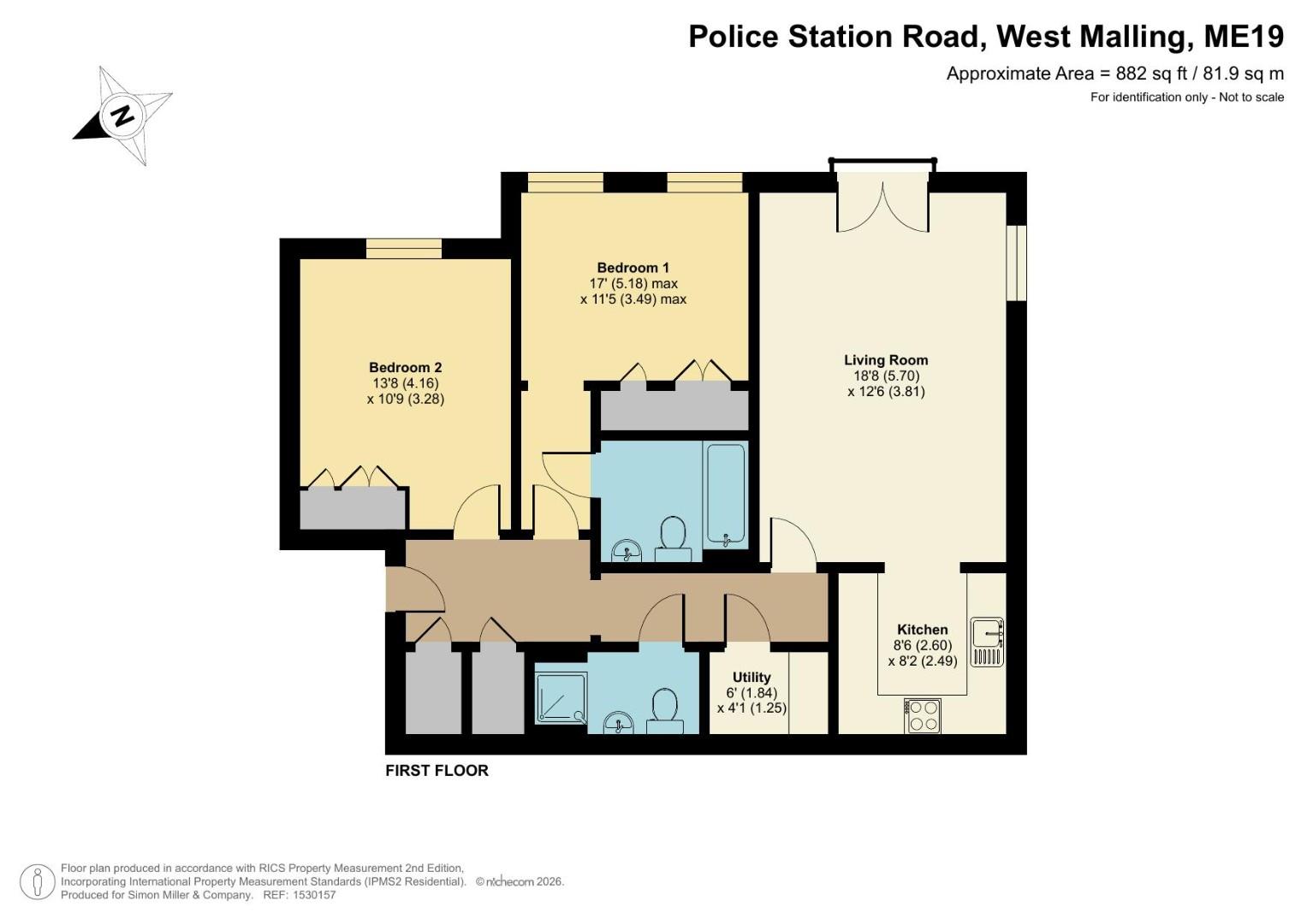 Flat 5, 25, Police Station Road, West Malling floorplan