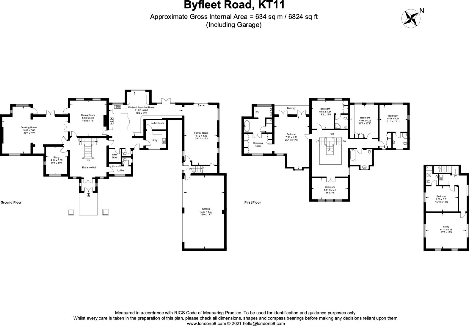 Silver Birches, Byfleet Road, Cobham floorplan