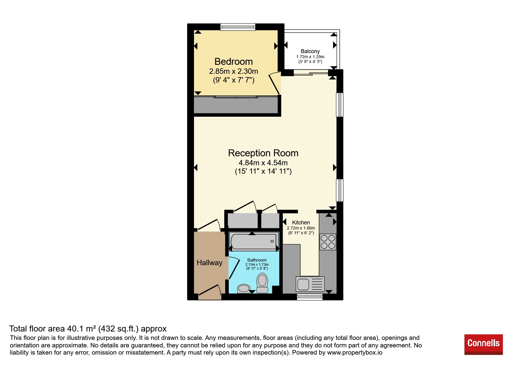 Flat 10, Glendale Court, Sandhurst Road, Tunbridge Wells floorplan