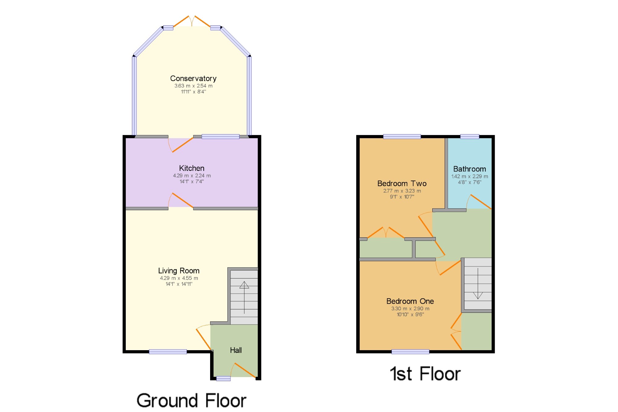 2 Bedrooms Terraced house for sale in Farningham Close, Maidstone, Kent ME14