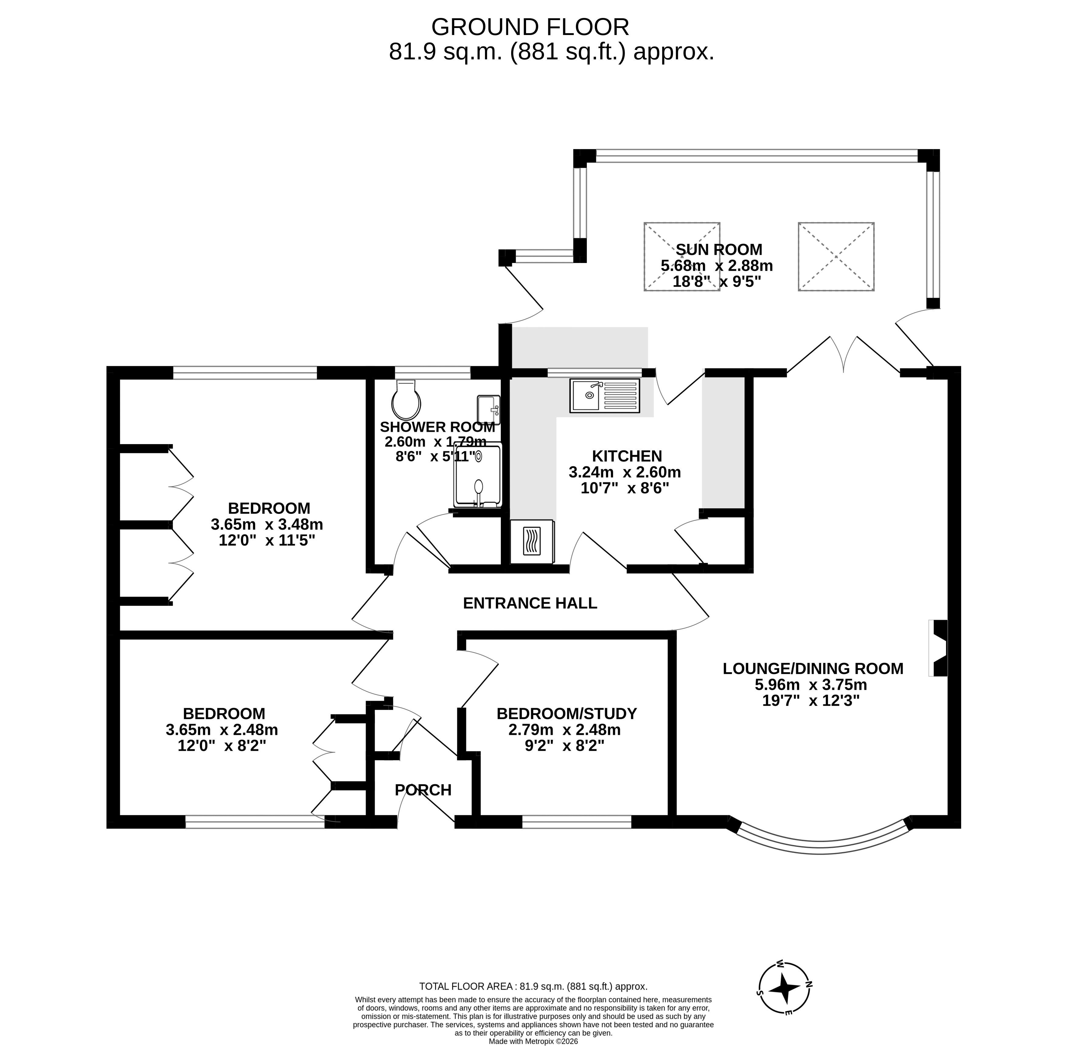 19, Red Brook Close, Paignton floorplan