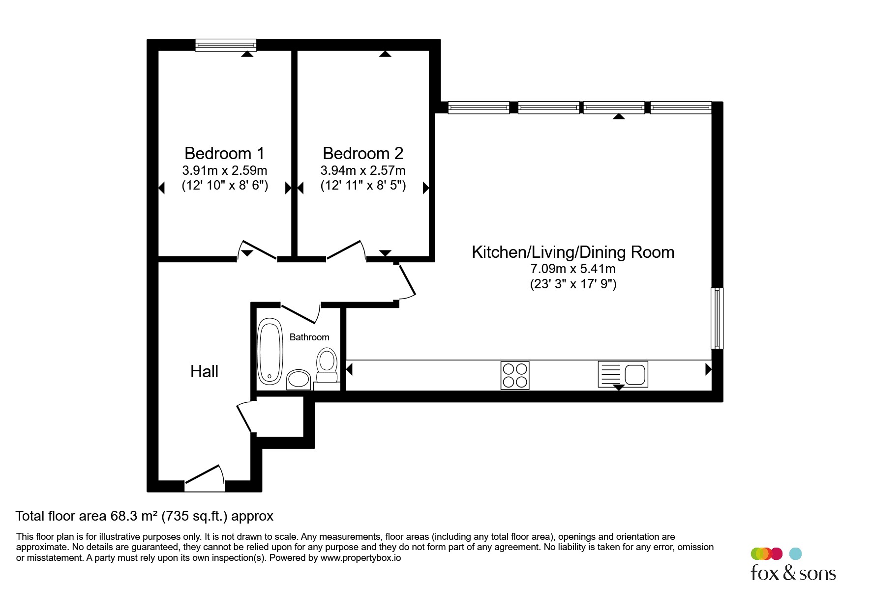 Flat 28, Clayhill Court, 20, The Nurseries, Lewes floorplan
