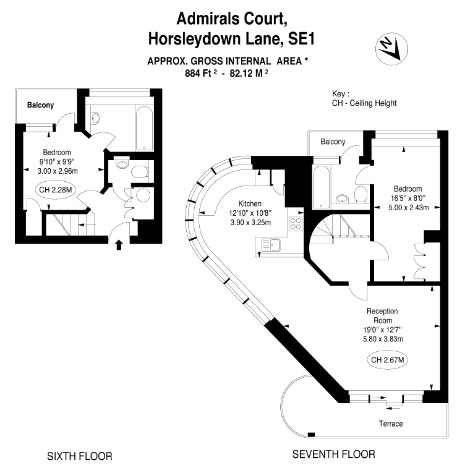 2 Bedrooms Flat to rent in Admirals Court, Horselydown Lane, London, - 32589 SE1