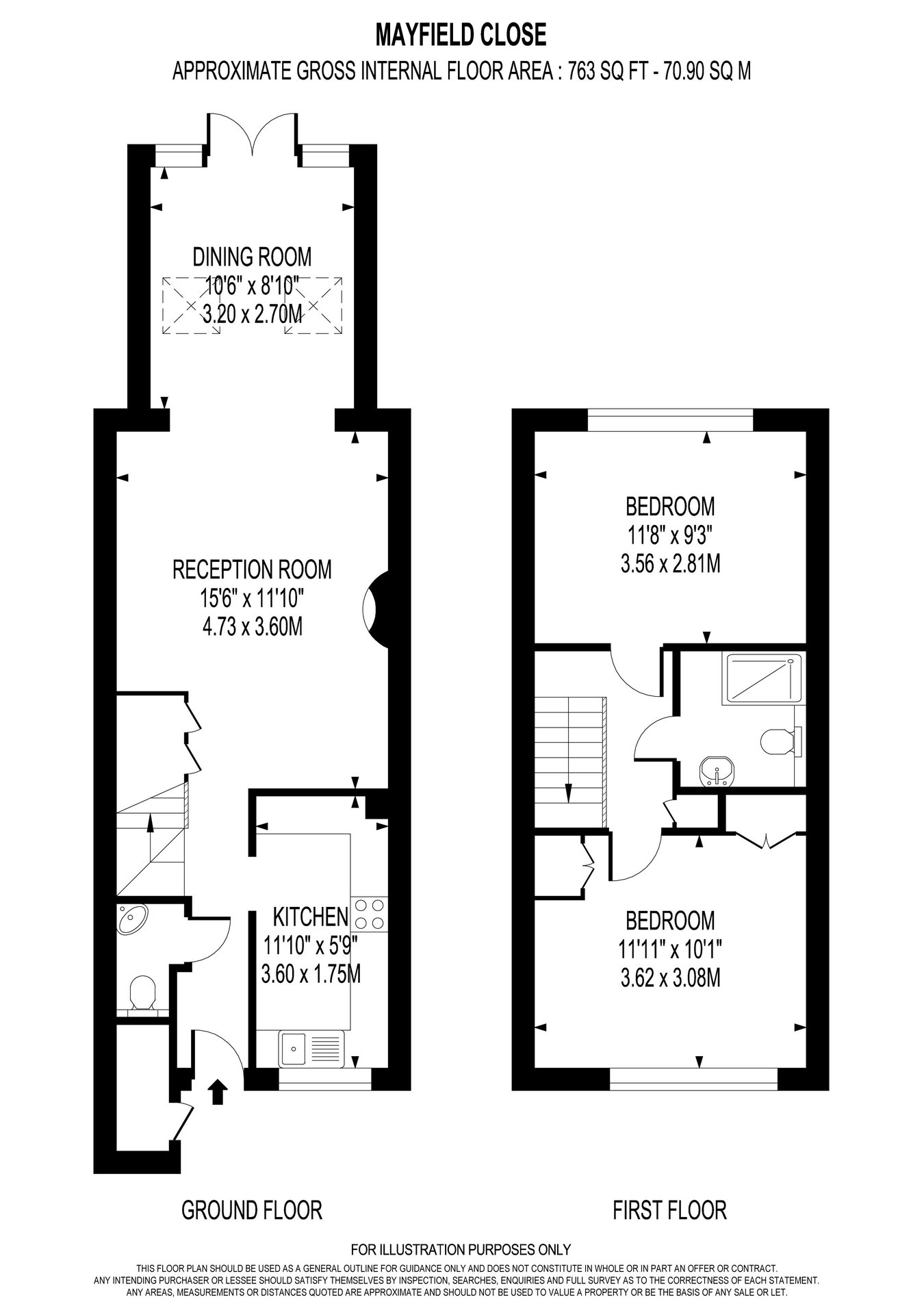 3, Mayfield Close, Walton-on-Thames floorplan