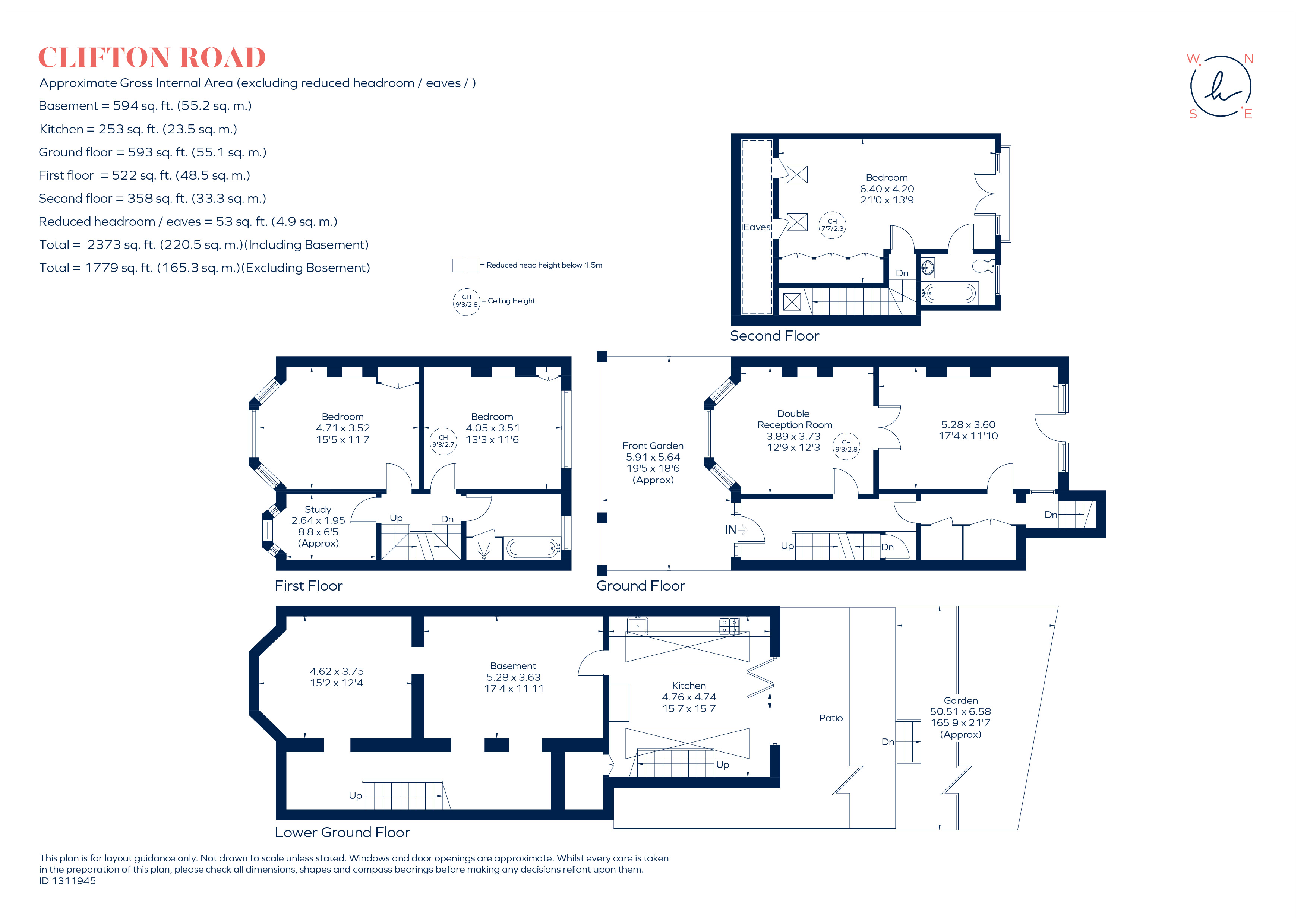 7, Clifton Road, London floorplan
