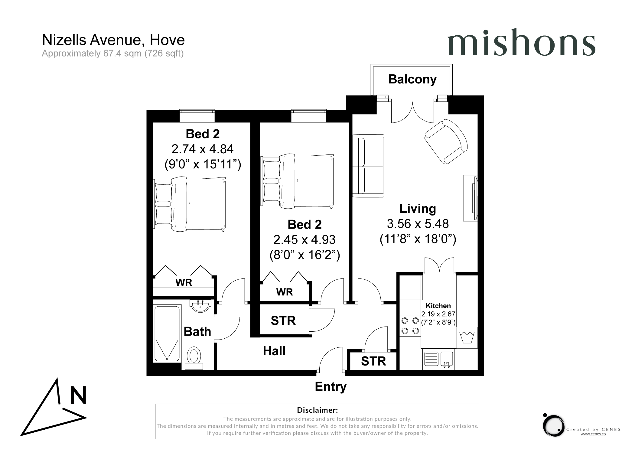 Flat 23, The Vineries,, Nizells Avenue, East Sussex floorplan