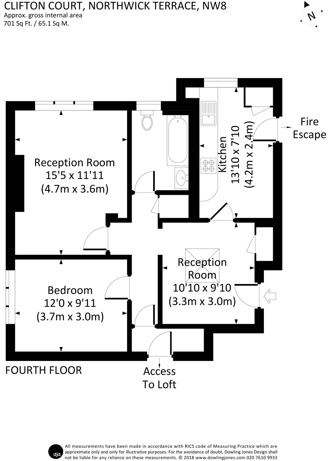 1 Bedrooms Flat for sale in Clifton Court, Northwick Terrace, London NW8