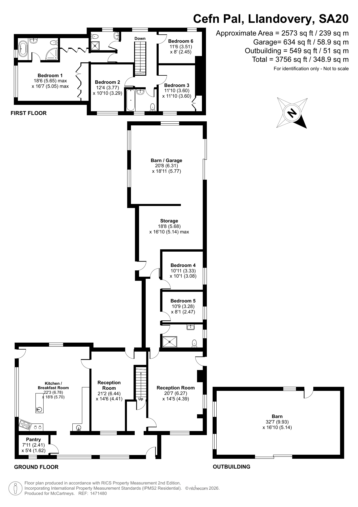 Cefn Pal,, Llandovery, Carmarthenshire floorplan