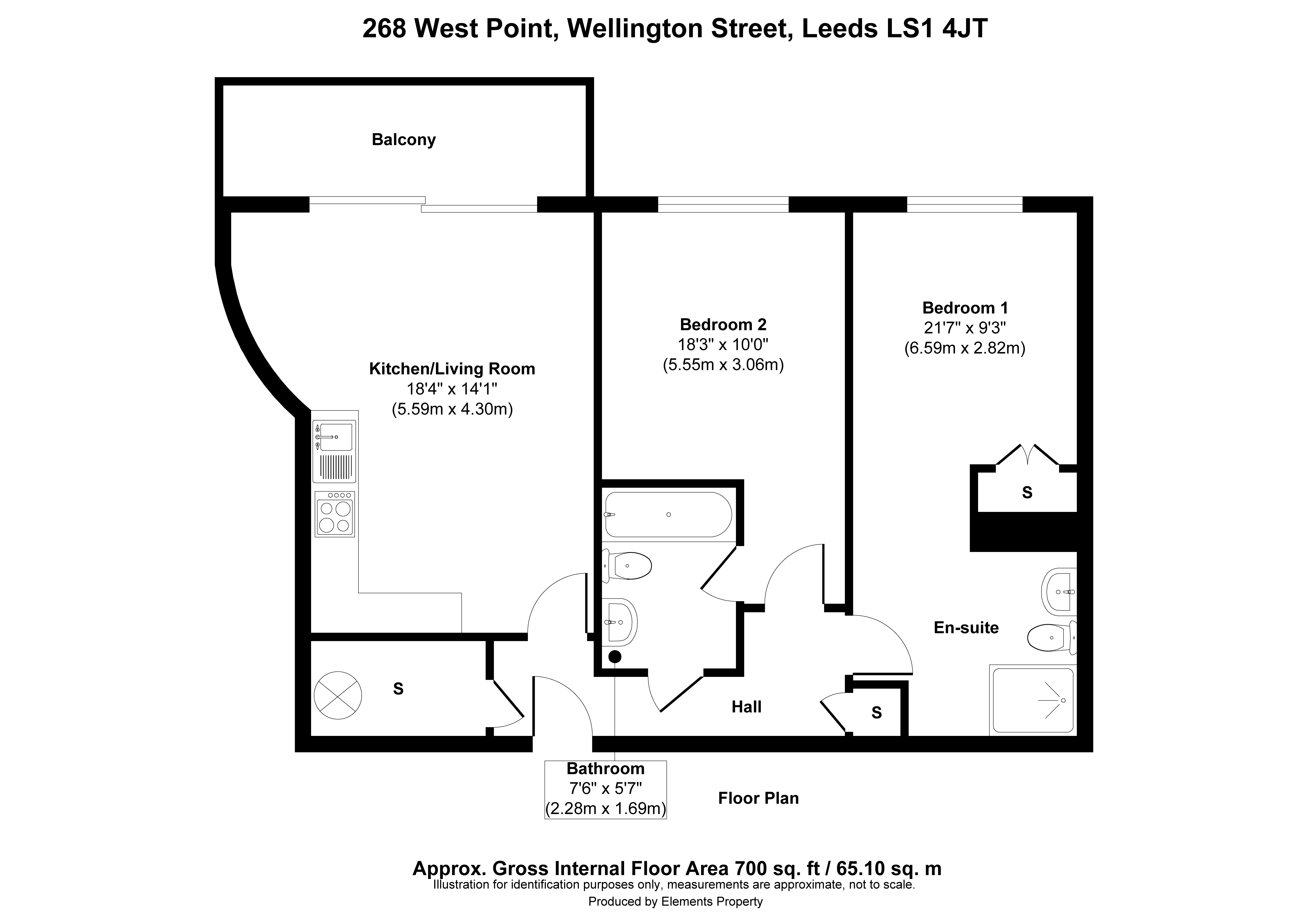 268 West Point, Wellington Street, Leeds floorplan