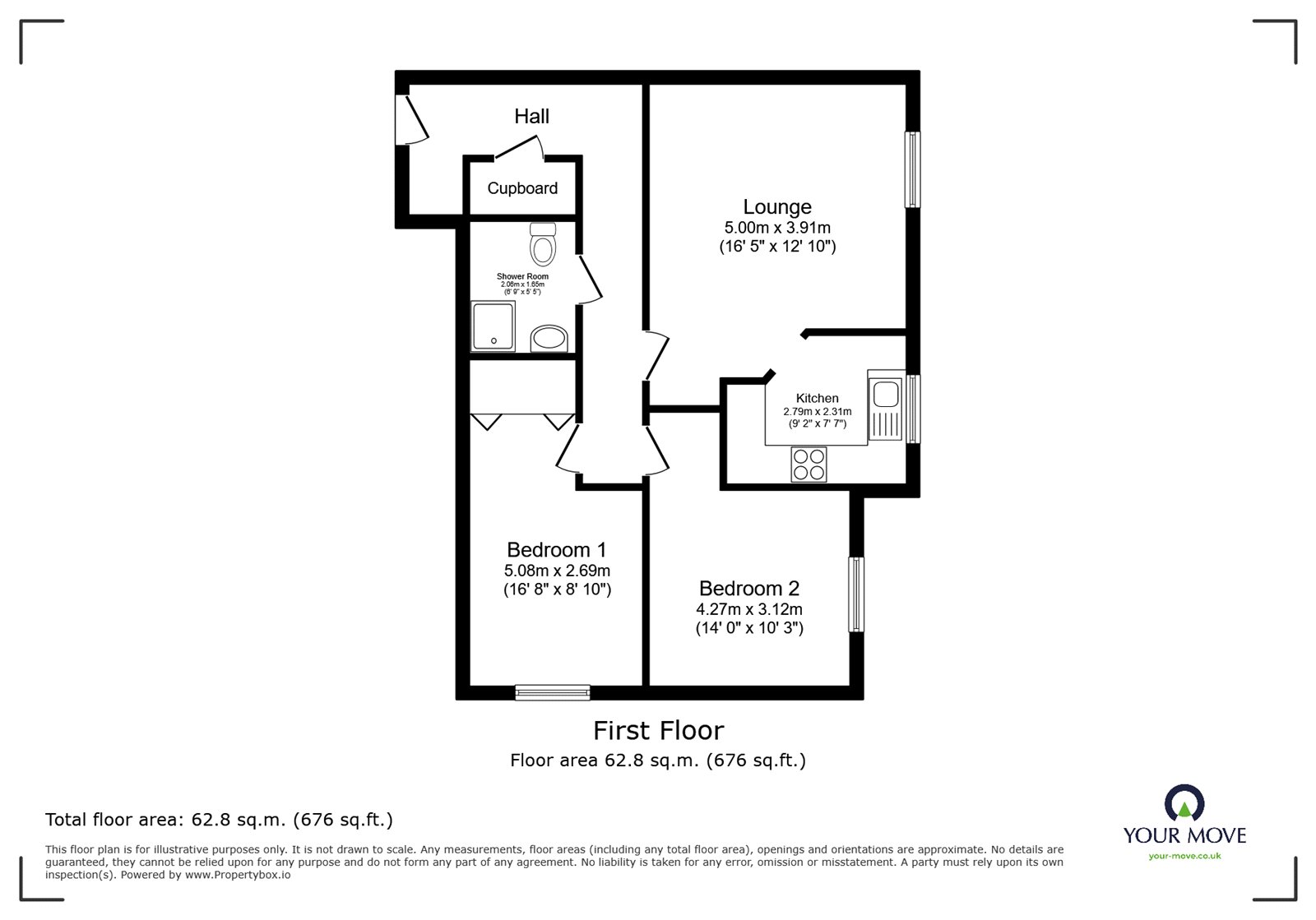 Flat 33, Orcombe Court,, Littleham Road, Devon floorplan