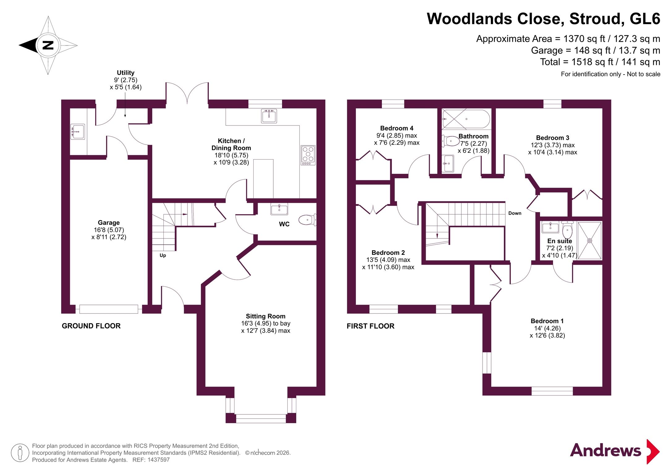 16, Woodlands Close, Stroud floorplan