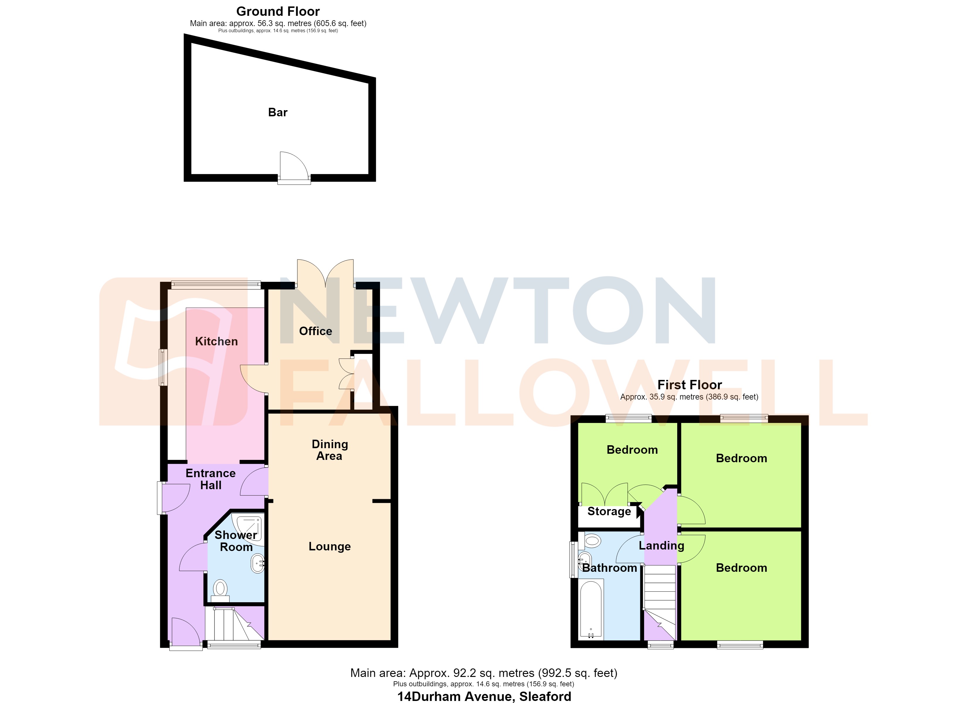 14, Durham Avenue, Sleaford floorplan