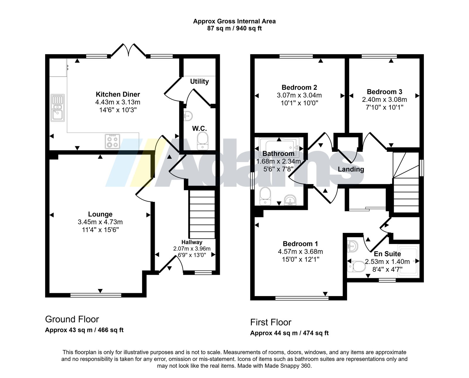 9, Duxford Close, Sandymoor floorplan