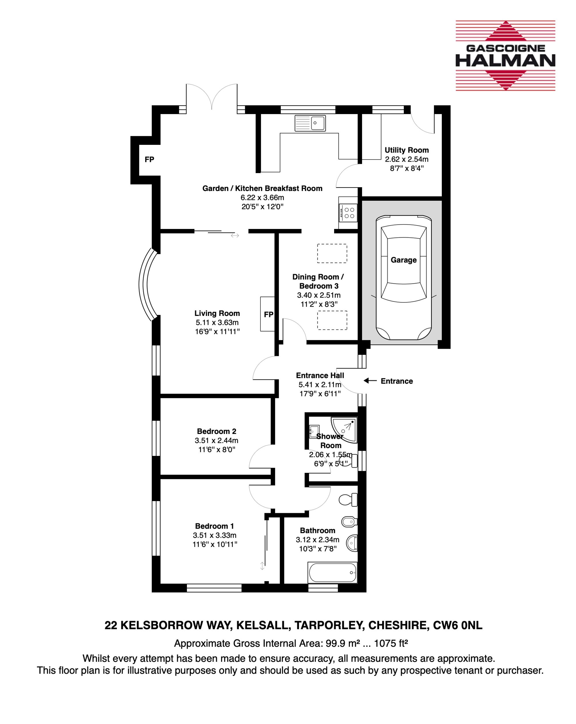 22 Kelsborrow Way, Tarporley floorplan