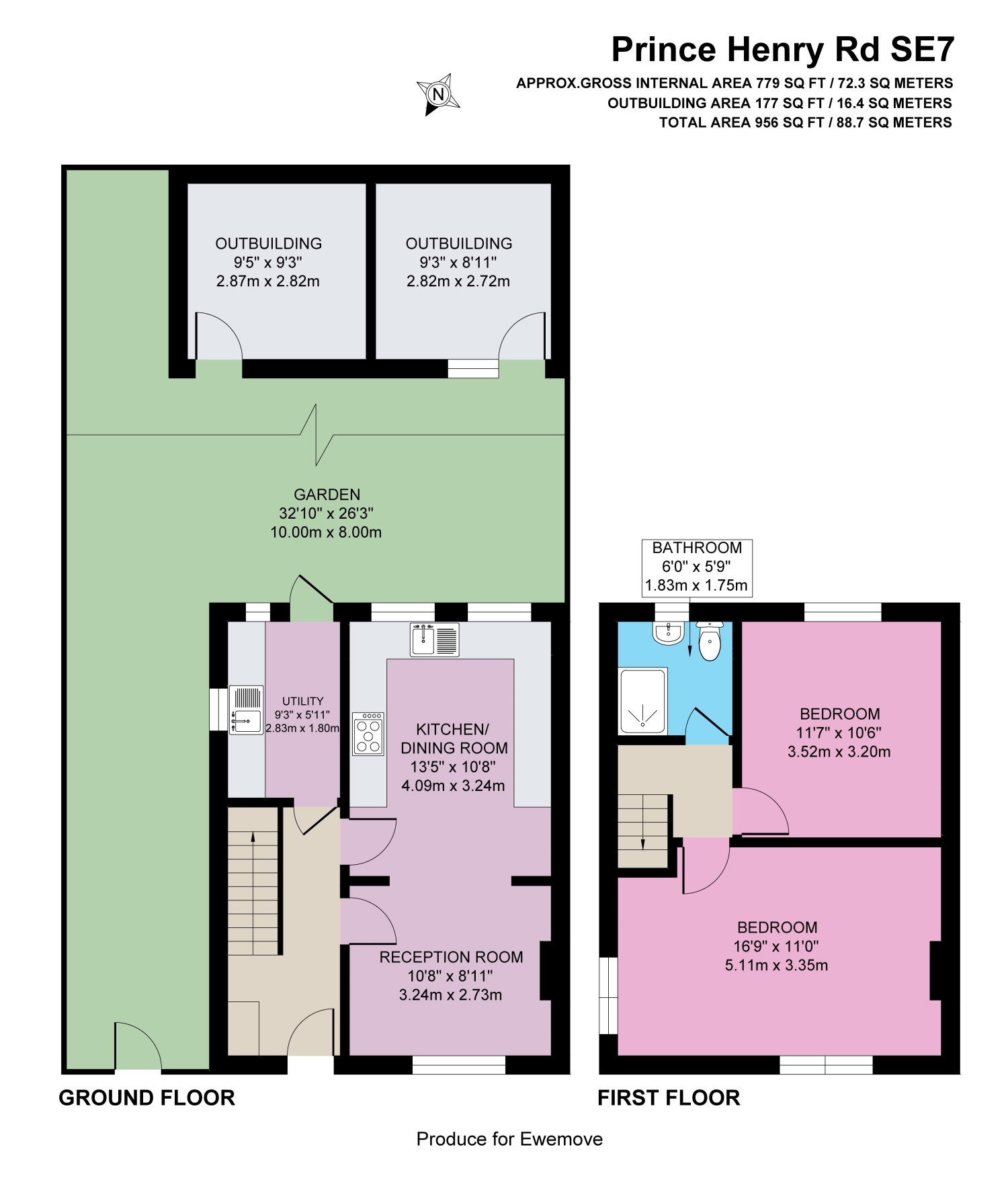 168, Prince Henry Road, London floorplan