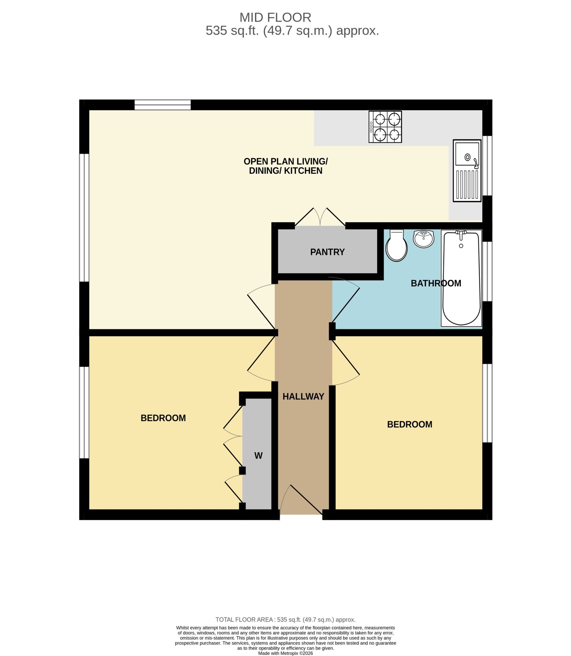 Flat 22, Coastline Court Watergate Road, Newquay floorplan