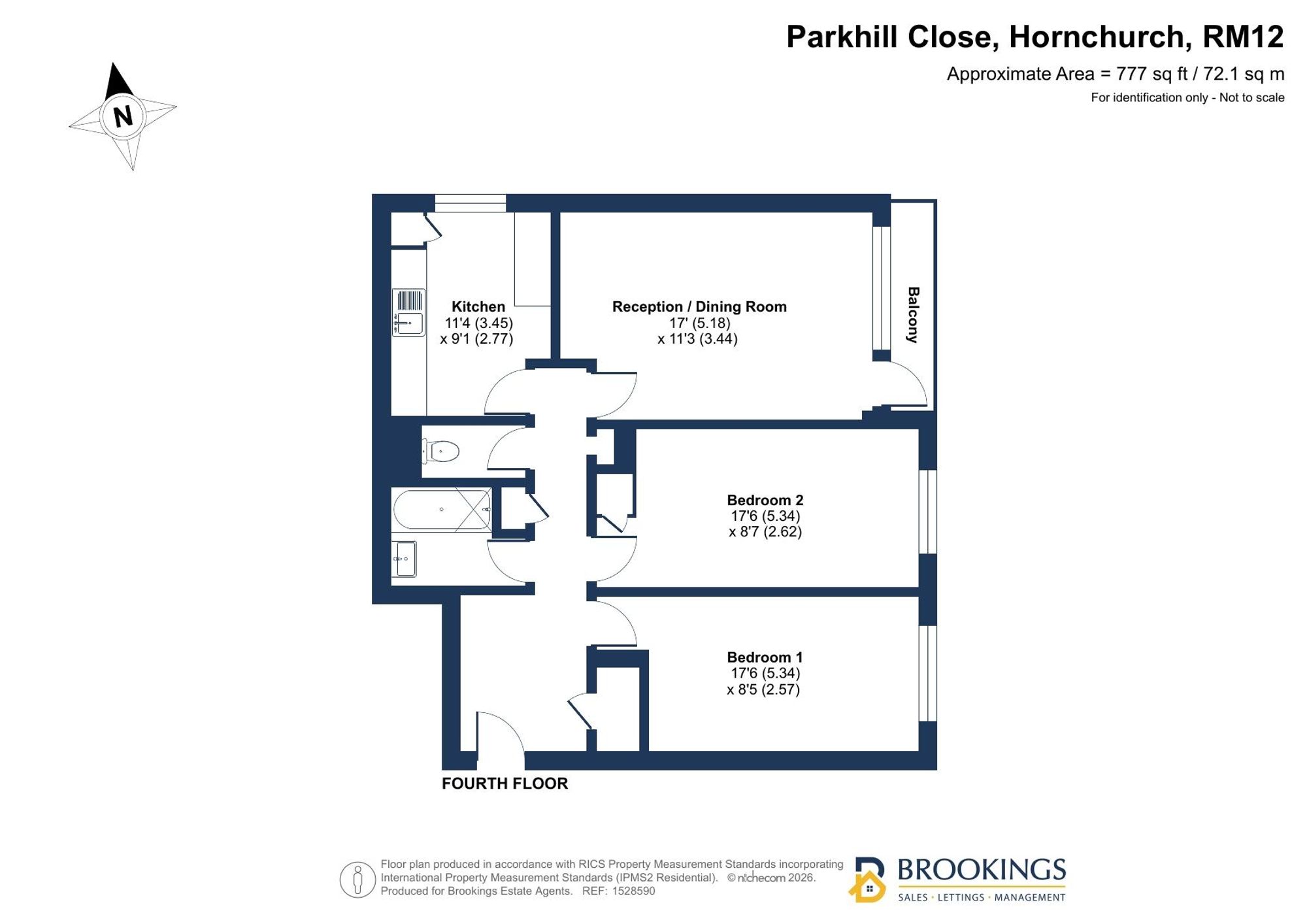 Flat 20, Uphavering House Parkhill Close, Hornchurch floorplan