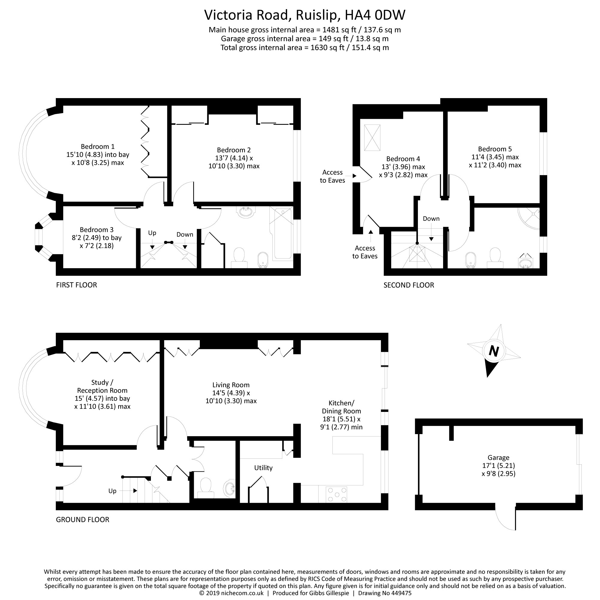 5 Bedrooms Terraced house for sale in Victoria Road, Ruislip, Middlesex HA4