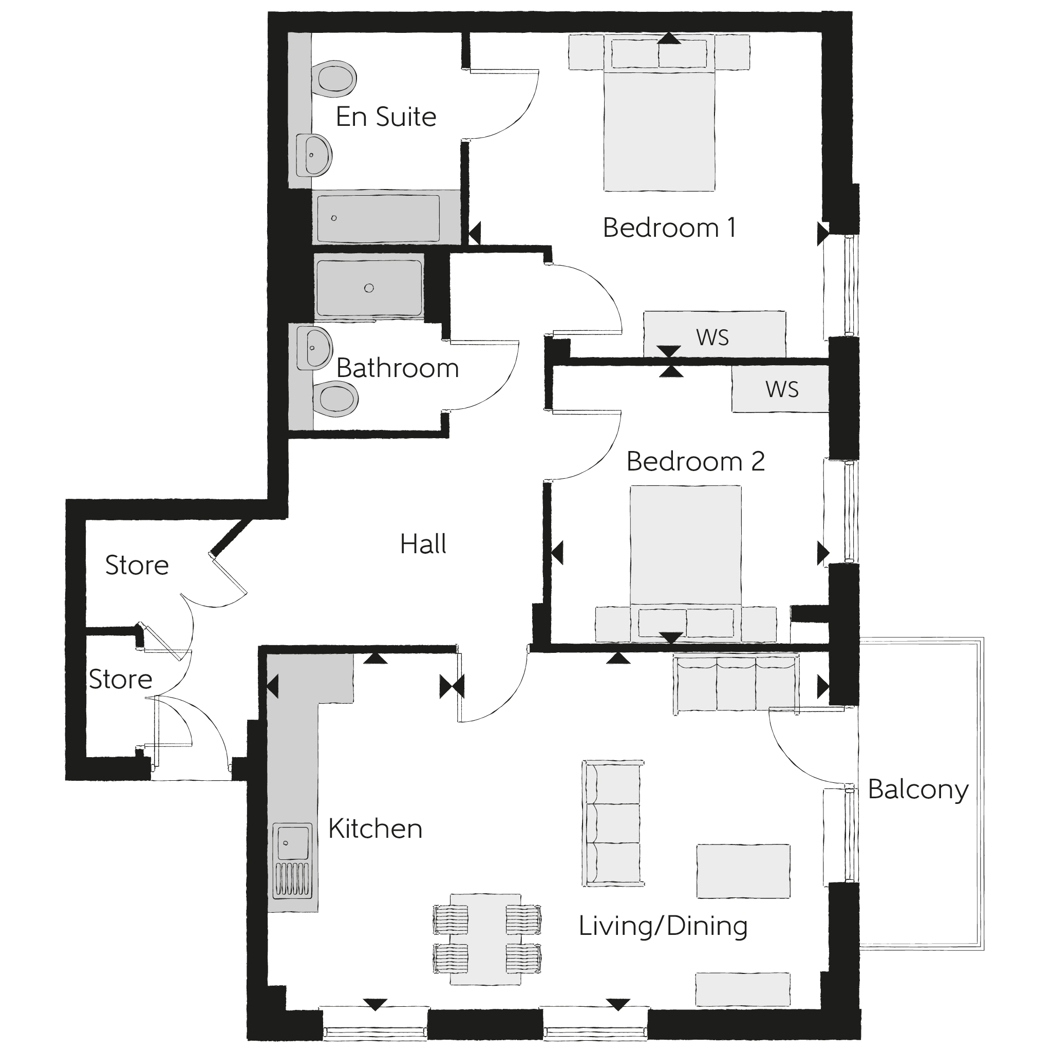2, Greenwood Gardens, Hop Hill, Brewery Square, Dorchester floorplan