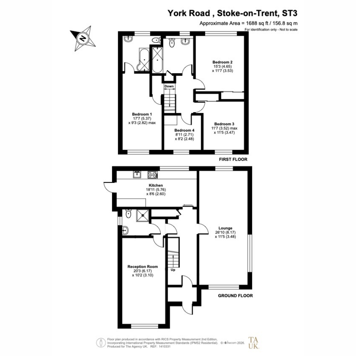 15, York Road, Stoke-on-Trent floorplan