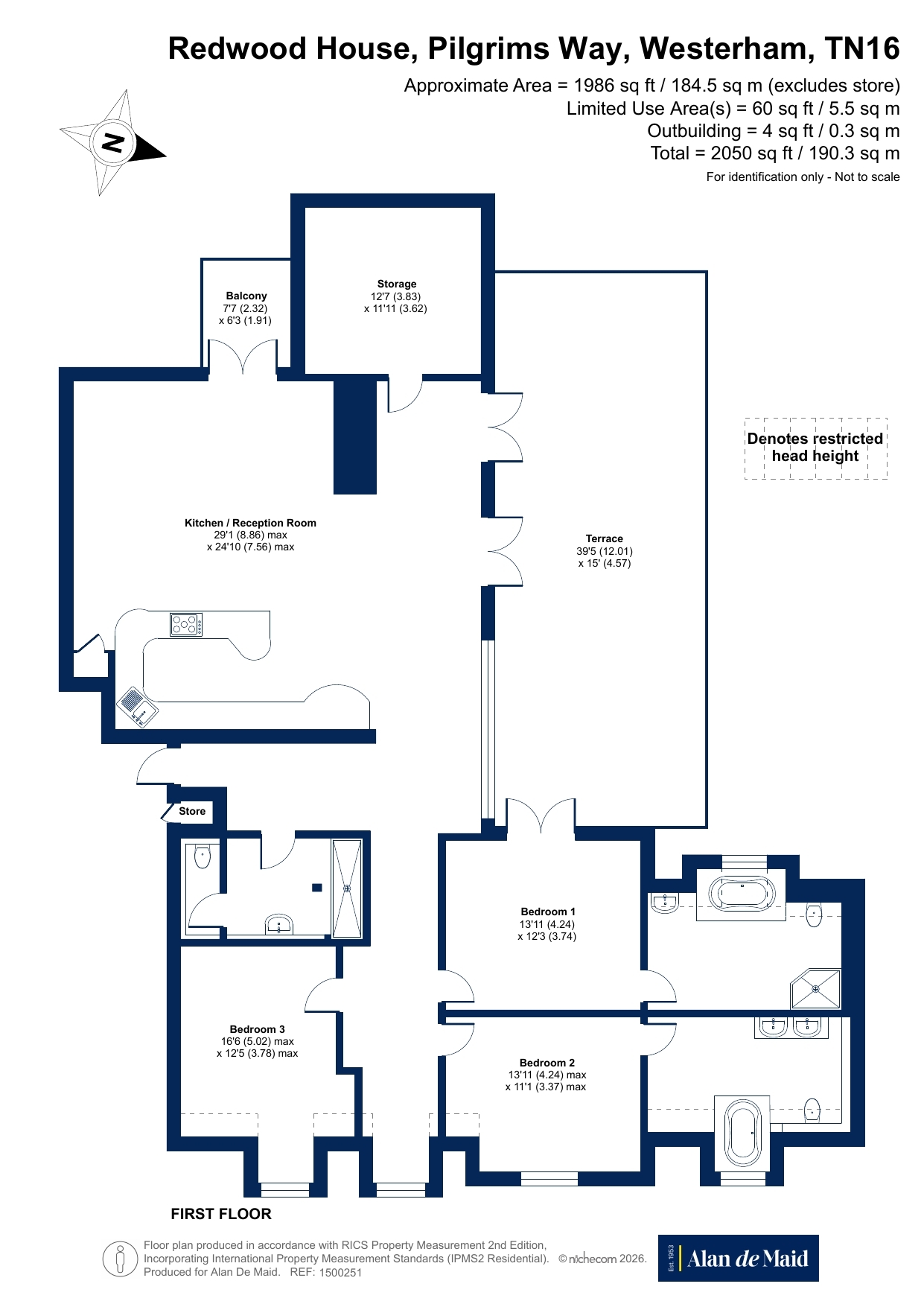 Flat 8, Redwood House,, Pilgrims Way, Kent floorplan