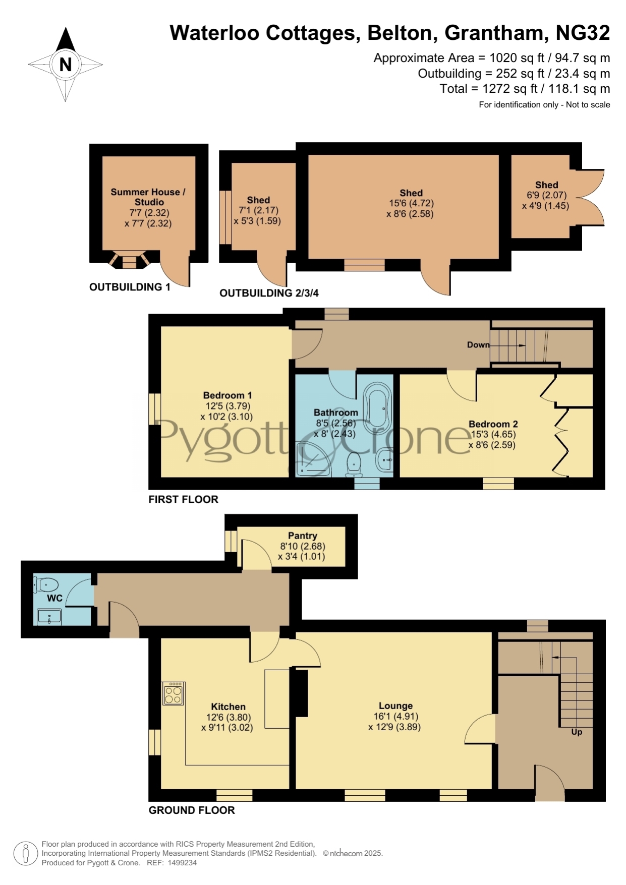 3, Waterloo Cottages, Grantham floorplan