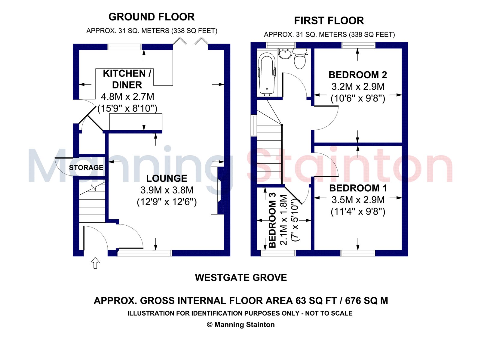 17, Westgate Grove, Wakefield floorplan