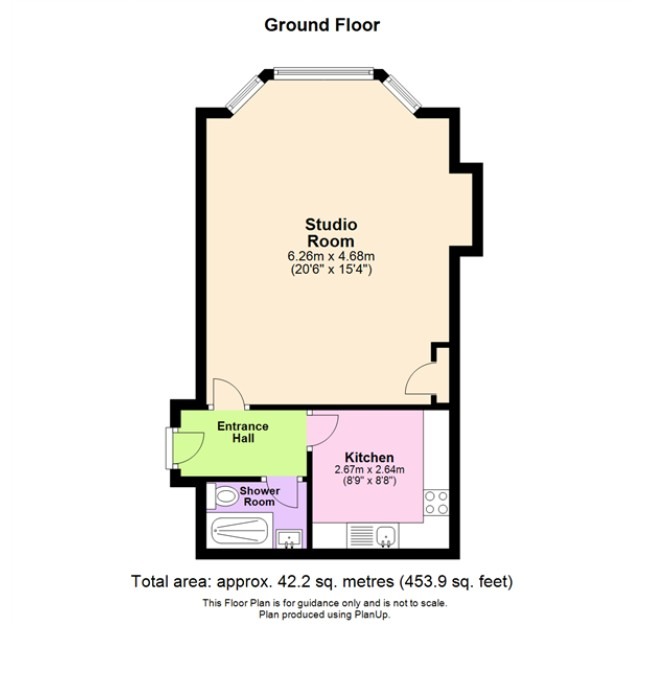 Flat 39, West Cliff Studios, Bournemouth floorplan