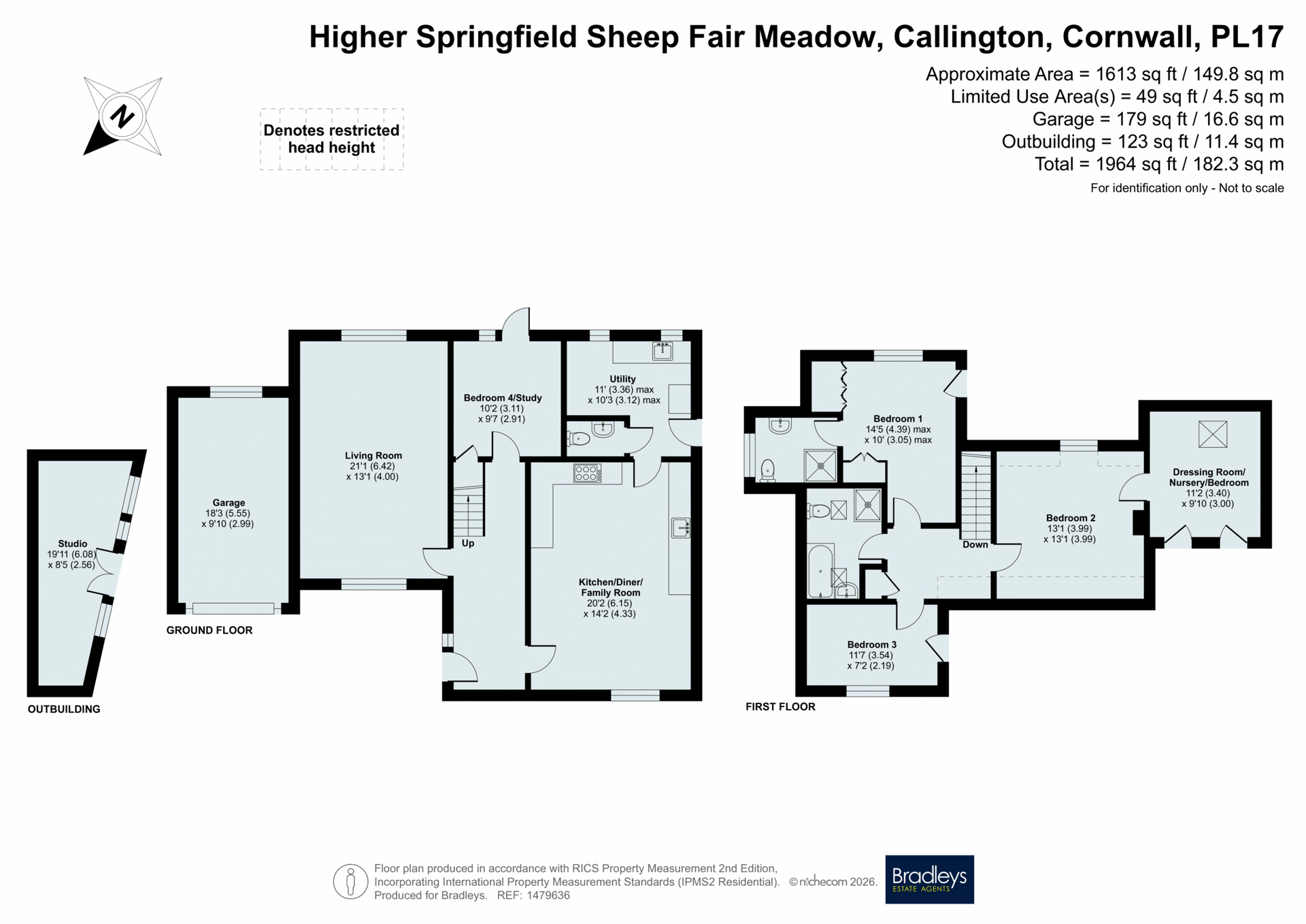 Higher Springfield Sheep Fair Meadow, Callington Cornwall, Cornwall floorplan