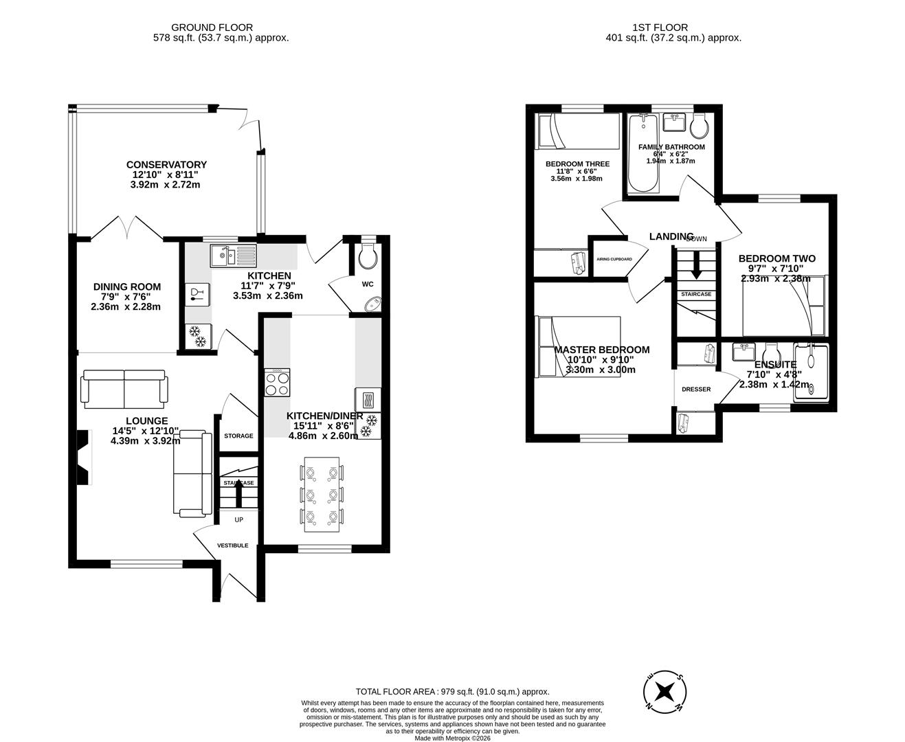 36, Belfry Close, Chorley floorplan