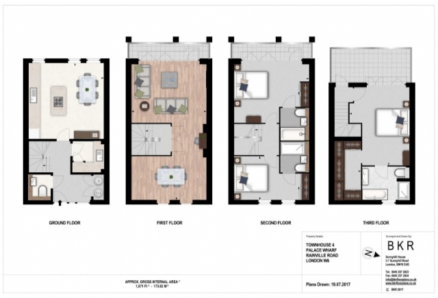 3 Bedrooms  to rent in Oxbridge Terrace, Palace Wharf, Rainville Road, London W6