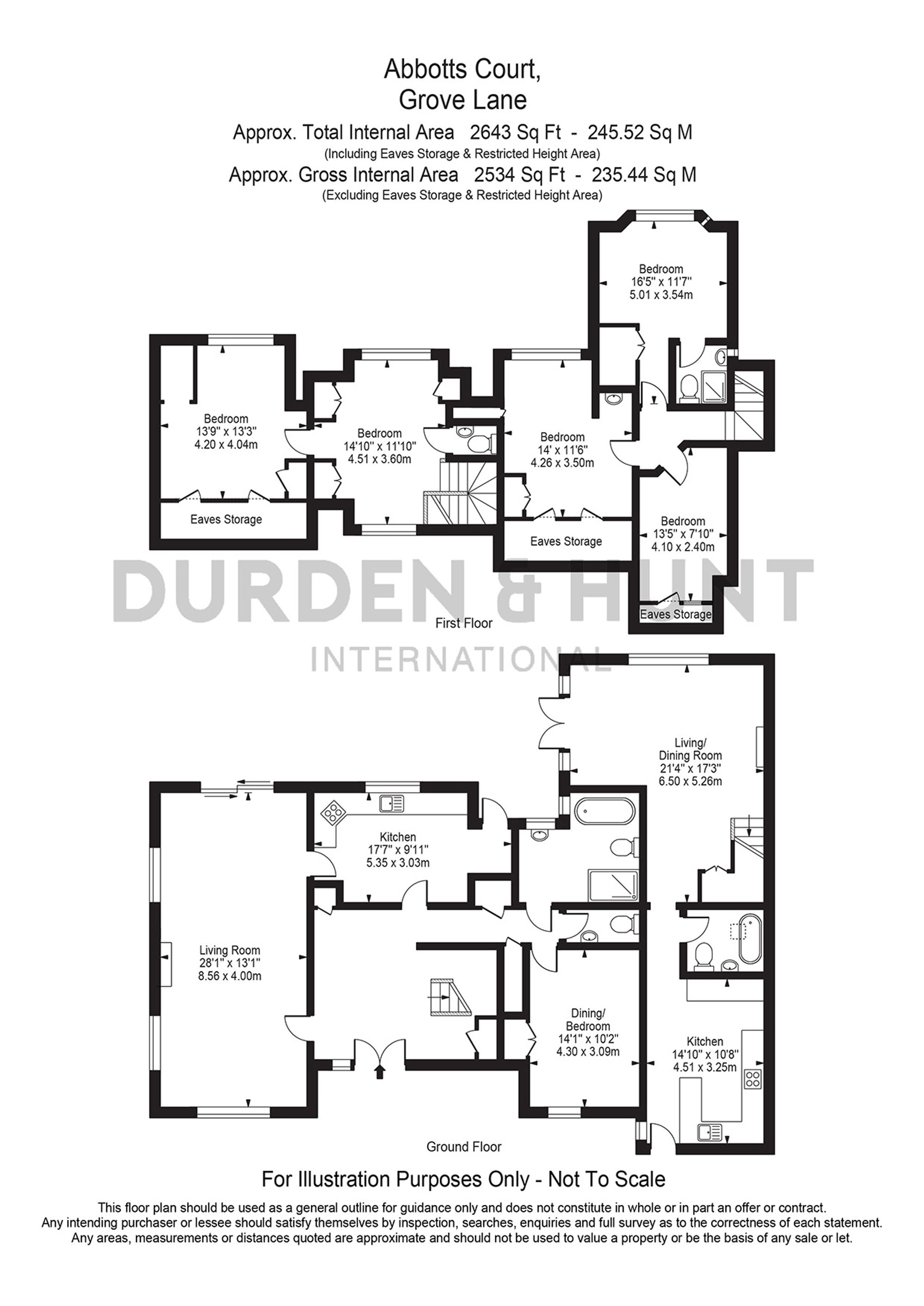Abbotts Court Grove Lane, Chigwell floorplan