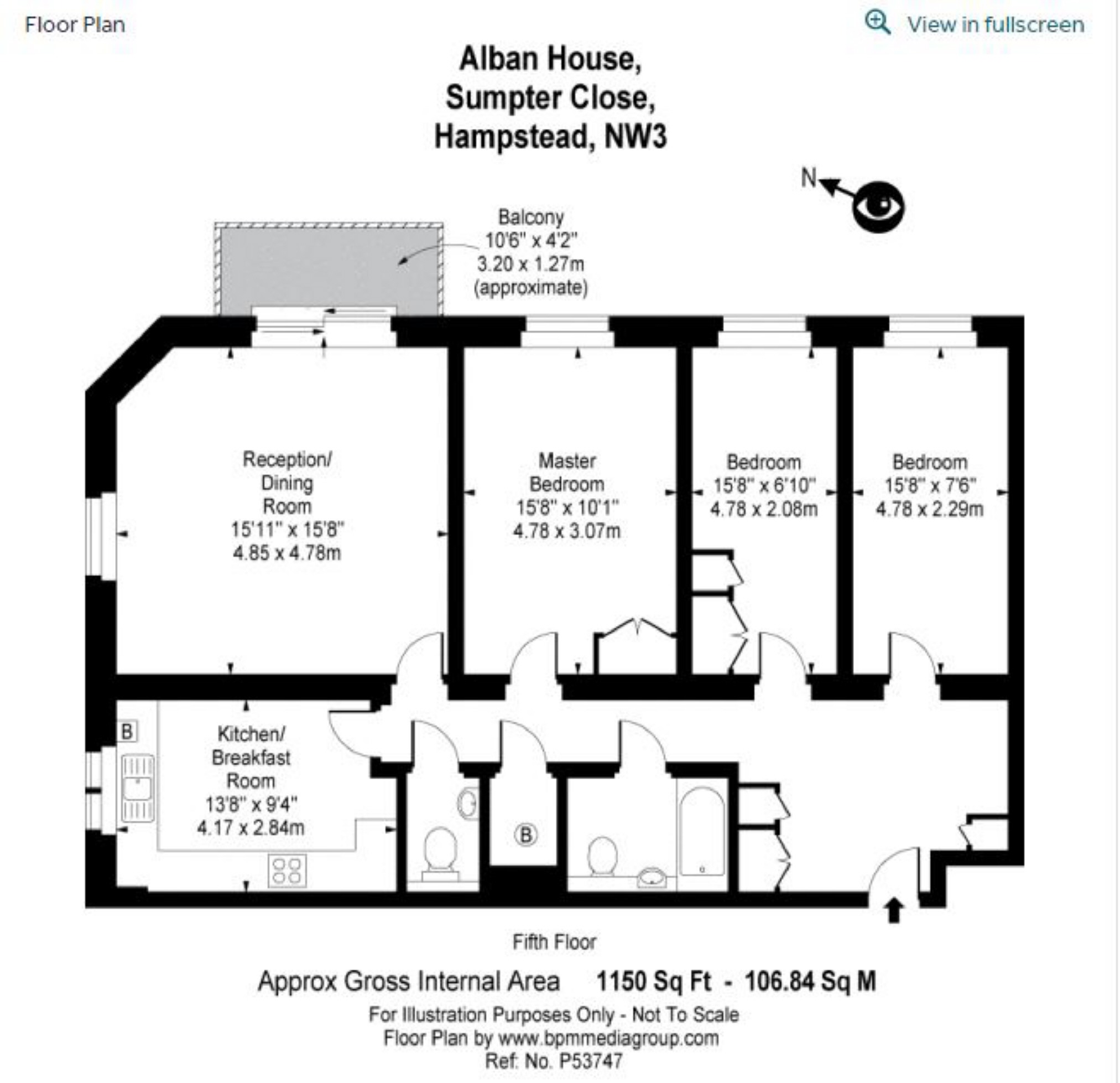 3 Bedrooms Flat to rent in Alban House, London, London NW3