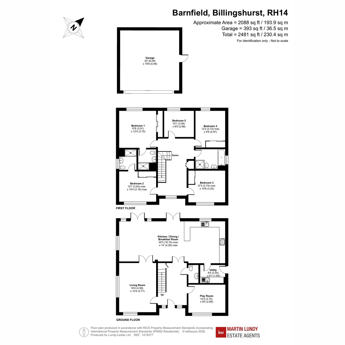 11, Barnfield, Billingshurst floorplan