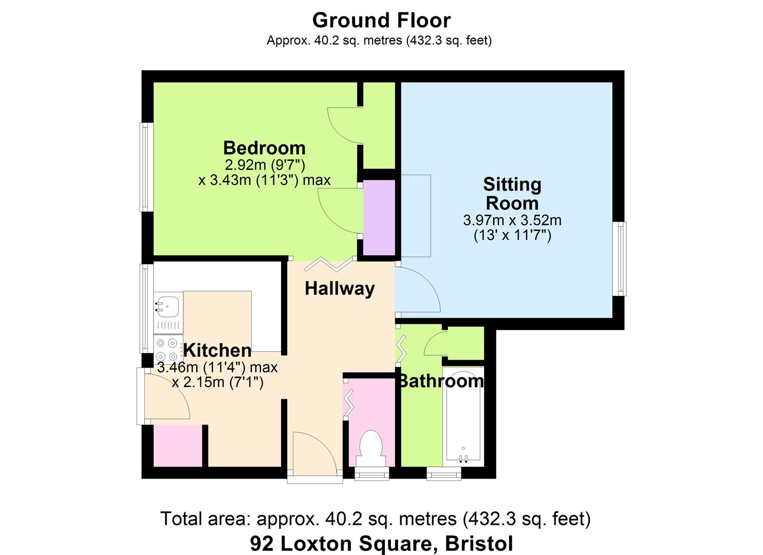 92, Loxton Square, Bristol floorplan