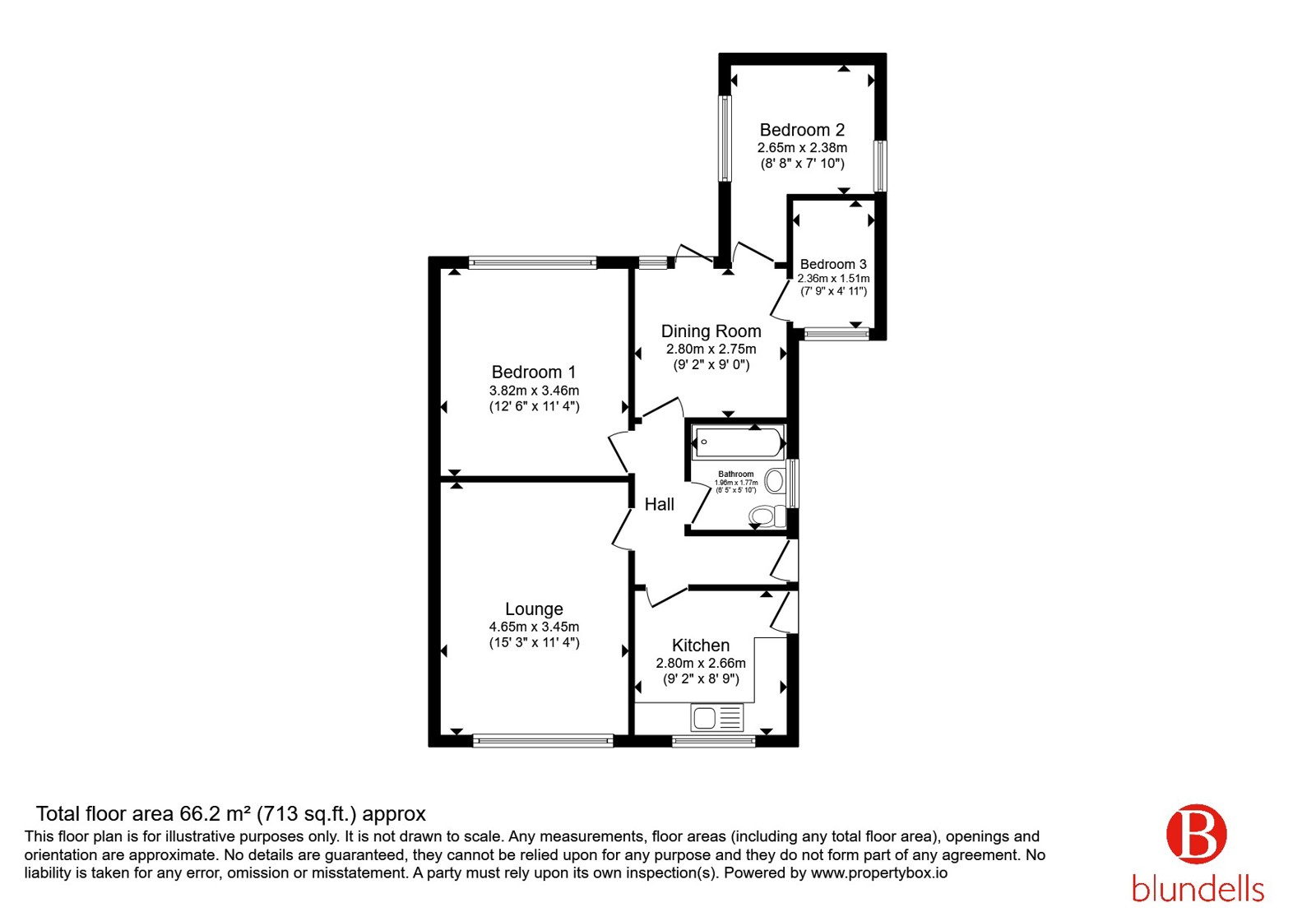 3, Damon Close, Derbyshire floorplan