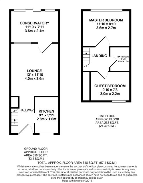 2 Bedrooms Terraced house for sale in Cleall Avenue, Waltham Abbey, Essex EN9