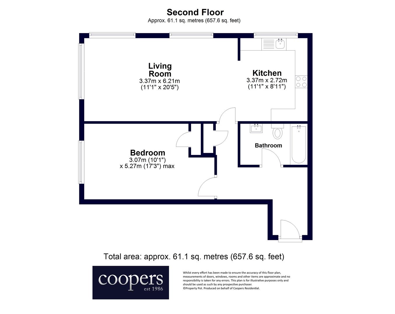 Flat 10, Kipling House, 571, Victoria Road, Ruislip floorplan