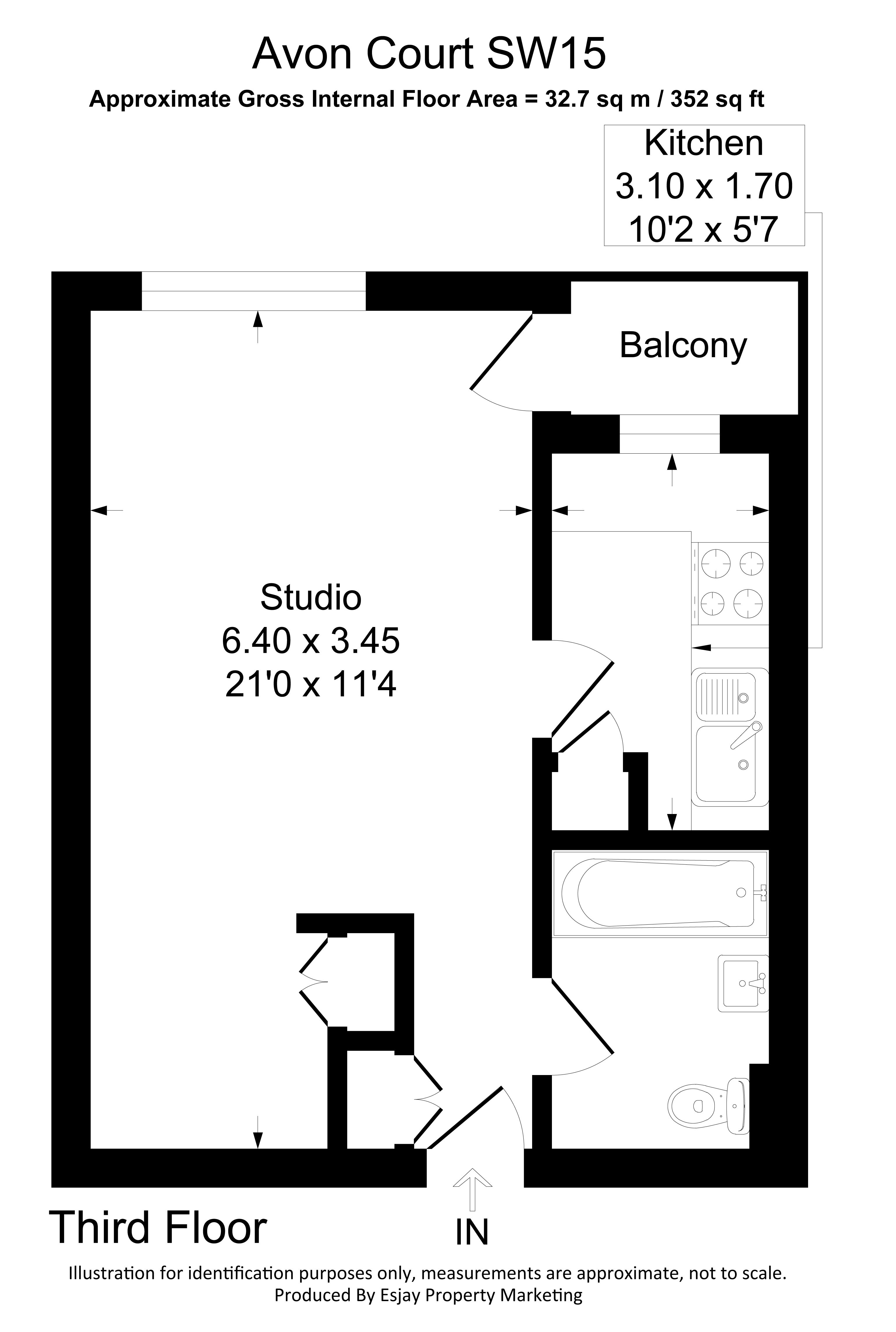 Flat 41 Avon Court,, 34 Keswick Road, London floorplan