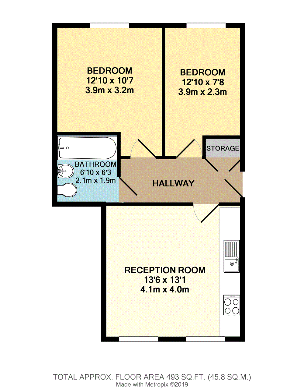 Garden Flat, 1, King William Street, Bristol floorplan