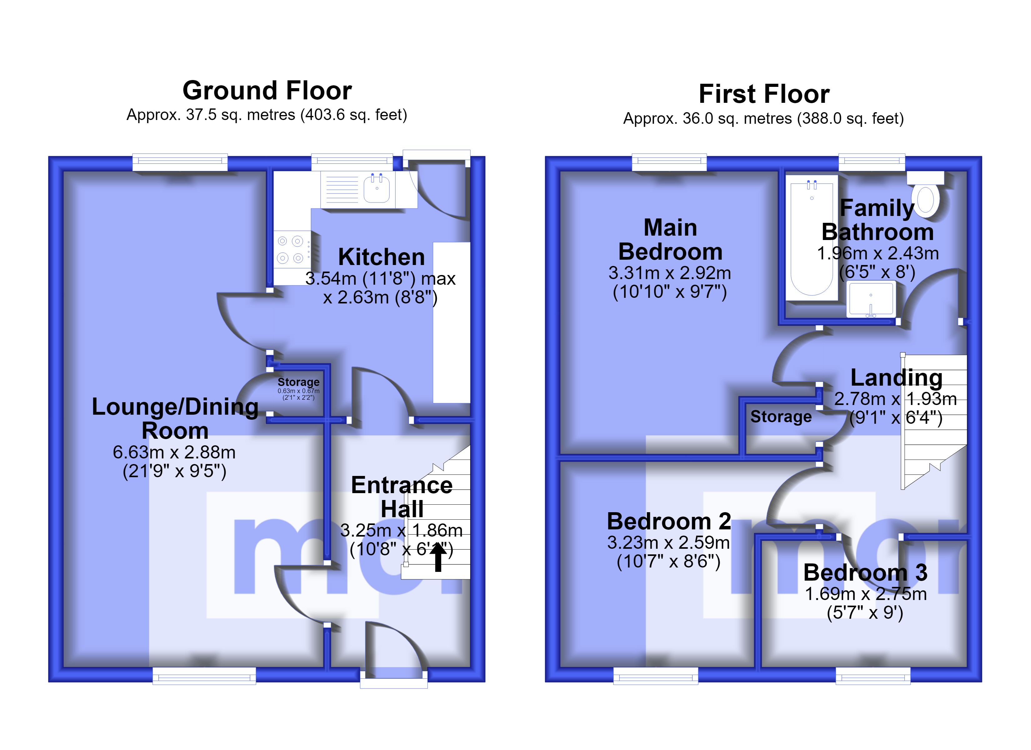 191, Queens Road West, Lancashire floorplan