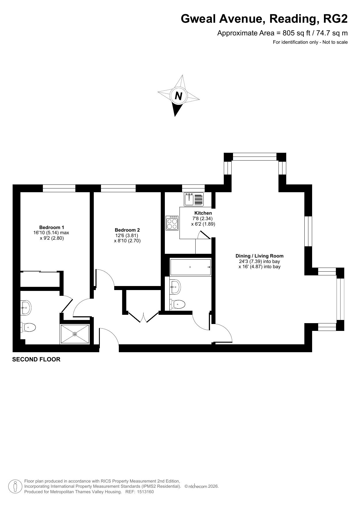 Gweal Avenue, Whitley floorplan