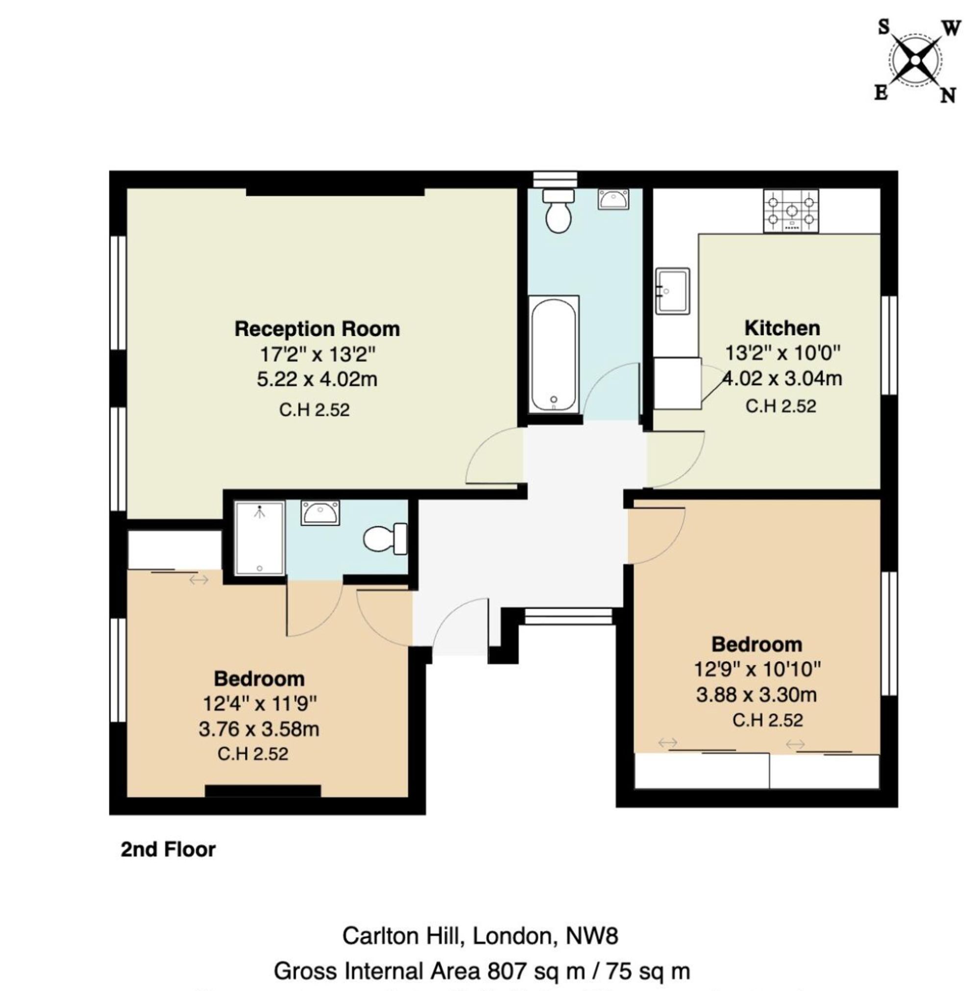 Flat 4, 4 Carlton Hill, London floorplan
