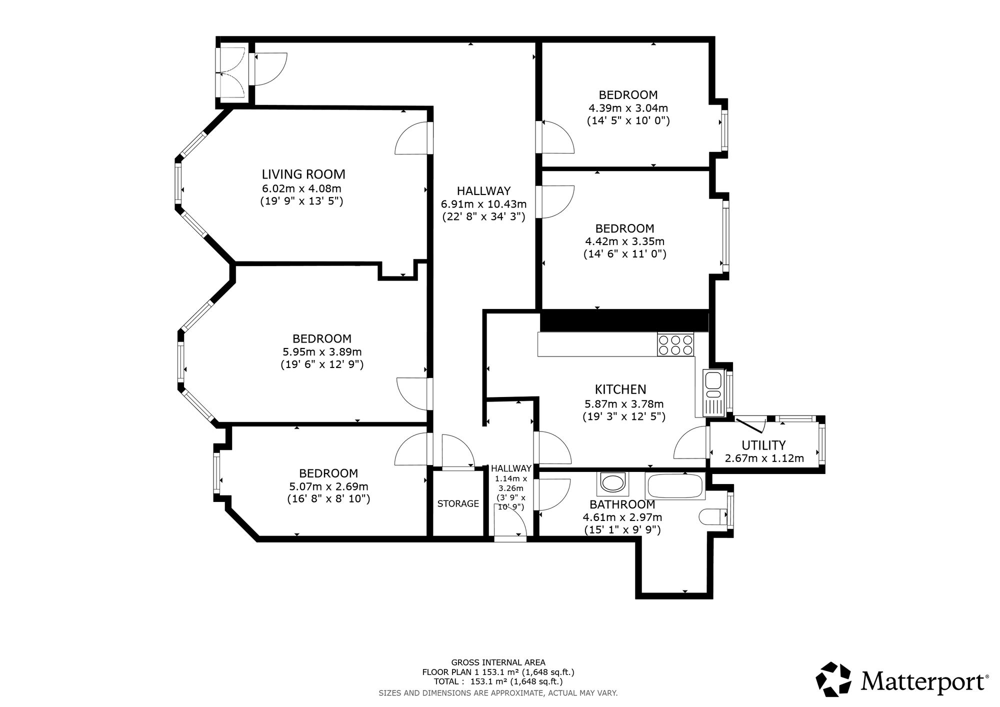 91 Hill Street, Main Door, Garnethill, Glasgow floorplan