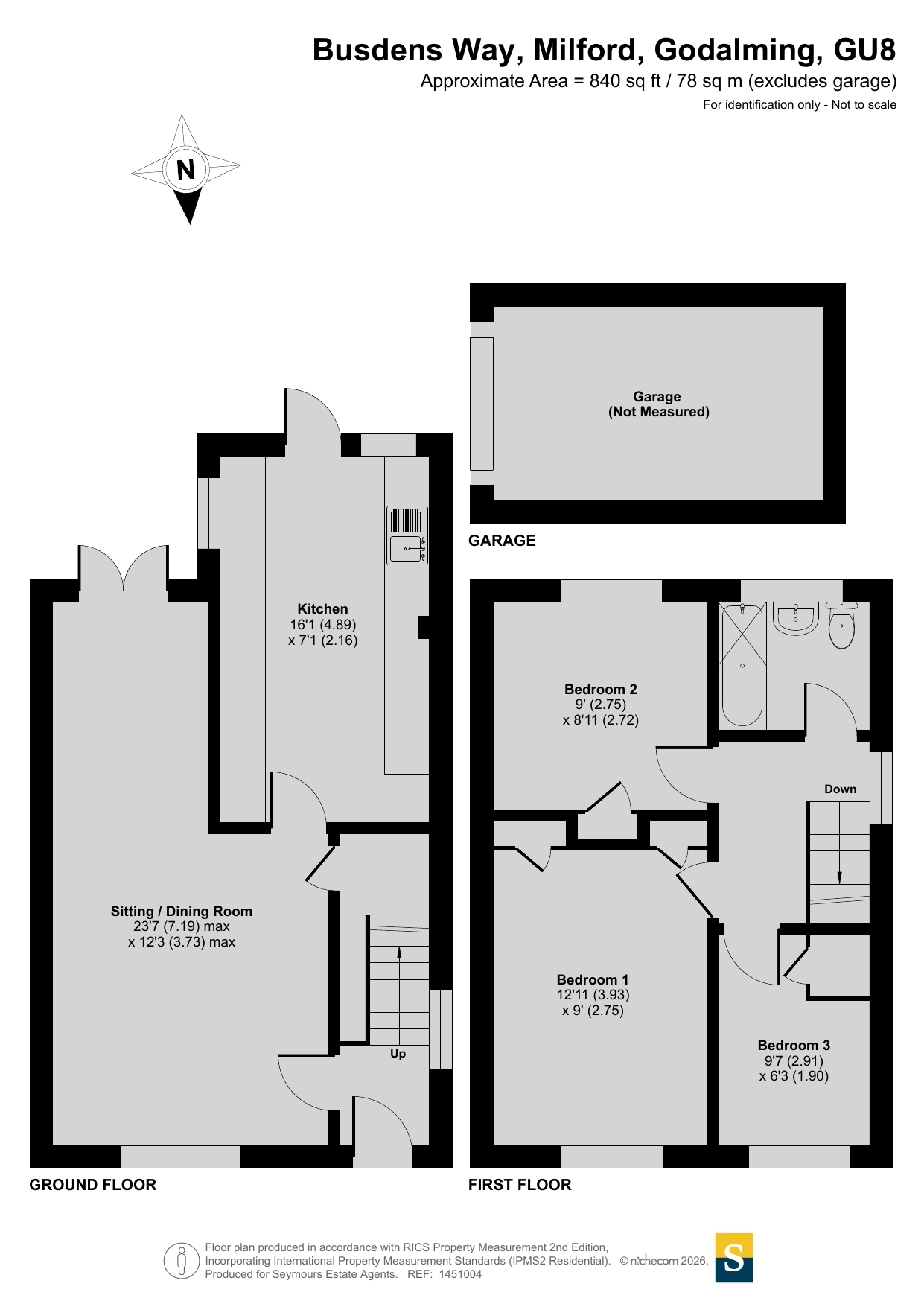 56, Busdens Way, Godalming floorplan